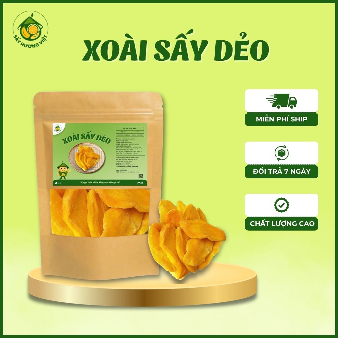 Xoài sấy dẻo – nguyên miếng chua ngọt vừa